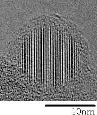 HRTEM image of nano crystalline silicon